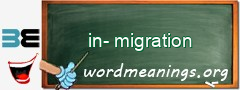 WordMeaning blackboard for in-migration